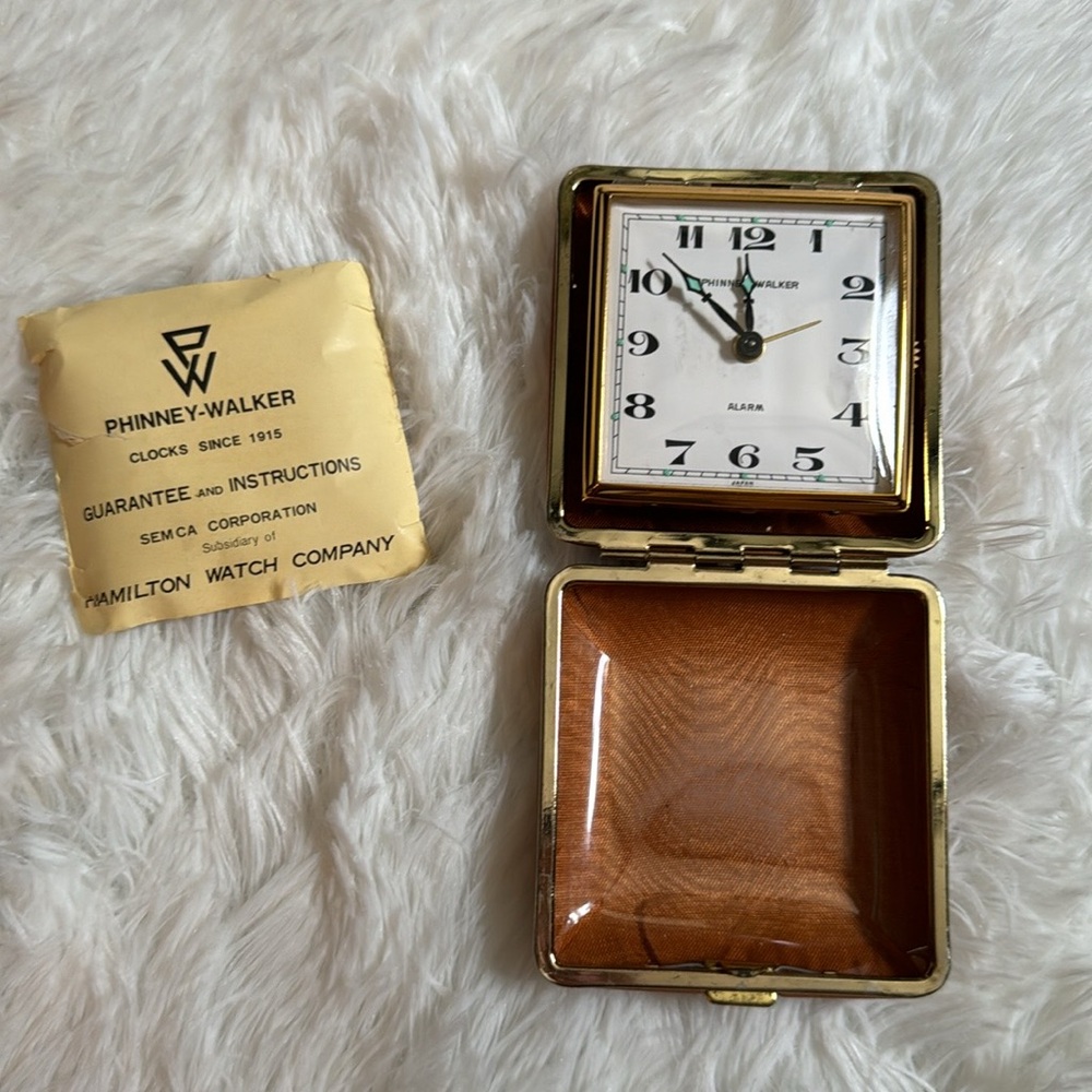 1960’s Phinney Walker Travel Alarm Clock